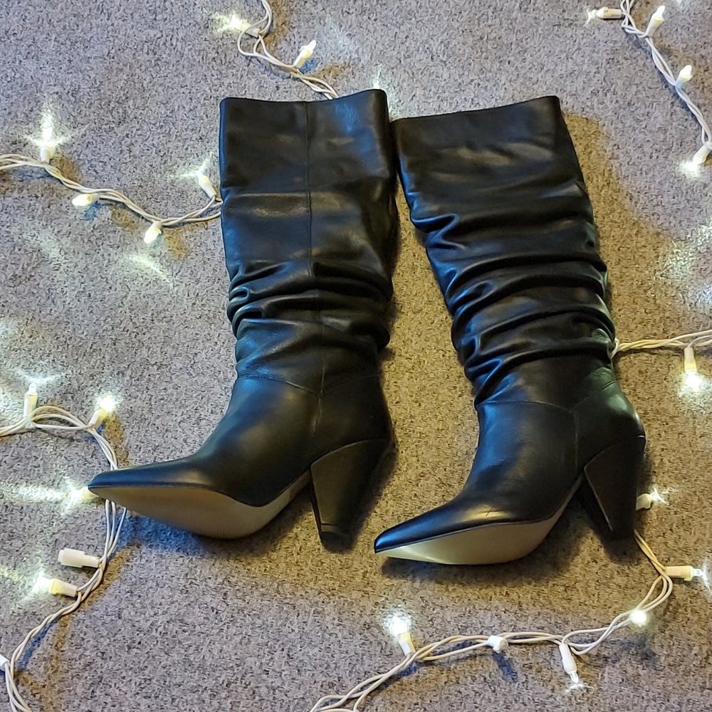 Saks Fifth Avenue Black Slouch Boots